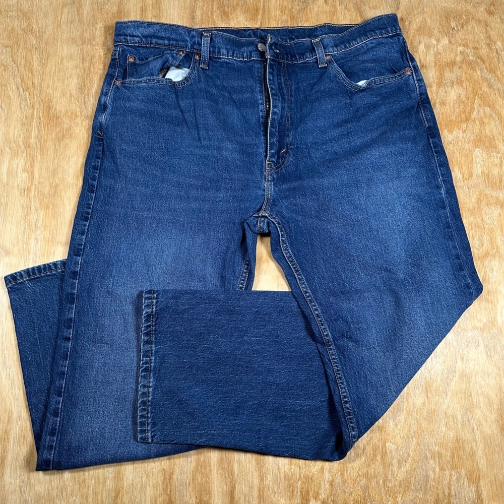 Levis 505 Regular Fit Straight Leg Jeans Mens 40x30 Medium Wash Blue Denim